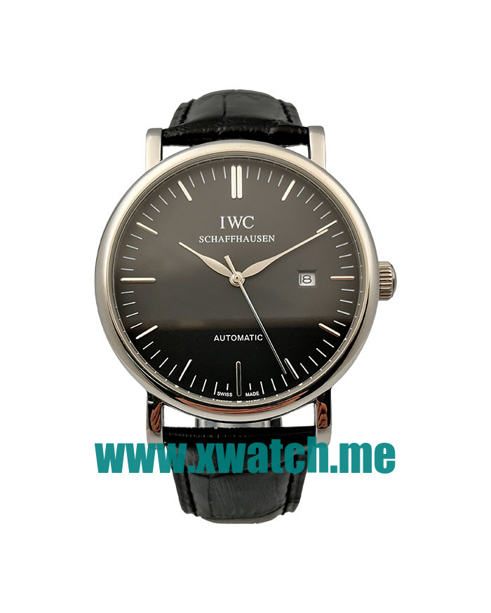41MM Steel Replica IWC Portofino IW356305 Black Dials Watches UK