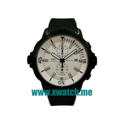 44.5MM Black Steel Replica IWC Aquatimer IW376705 White Dials Watches UK