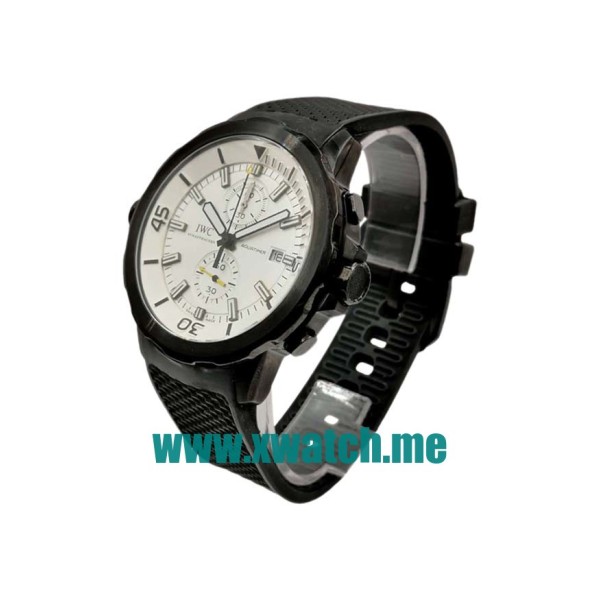 44.5MM Black Steel Replica IWC Aquatimer IW376705 White Dials Watches UK