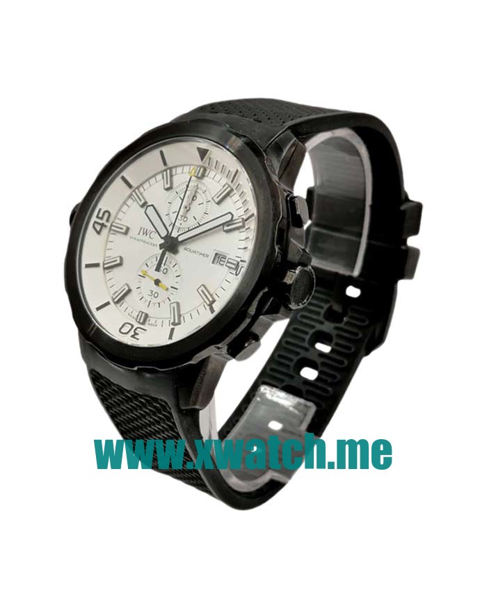 44.5MM Black Steel Replica IWC Aquatimer IW376705 White Dials Watches UK