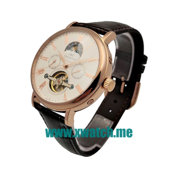 44MM Rose Gold Replica IWC Portofino 171740 White Dials Watches UK