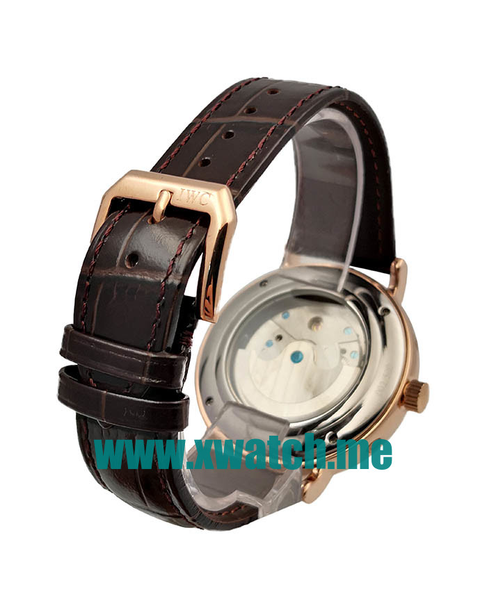 44MM Rose Gold Replica IWC Portofino 171740 White Dials Watches UK