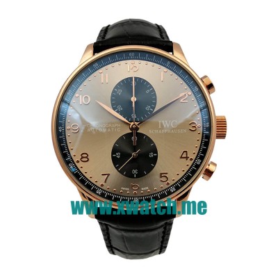 40MM Red Gold Replica IWC Portugieser IW371482 Grey Dials Watches UK