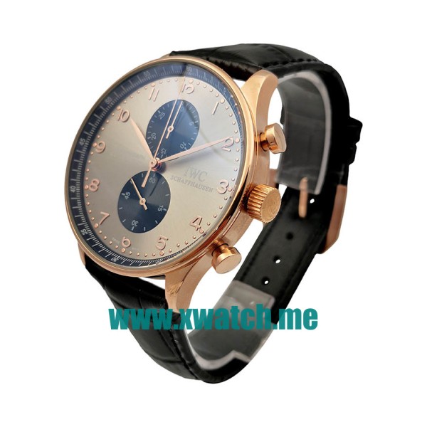 40MM Red Gold Replica IWC Portugieser IW371482 Grey Dials Watches UK