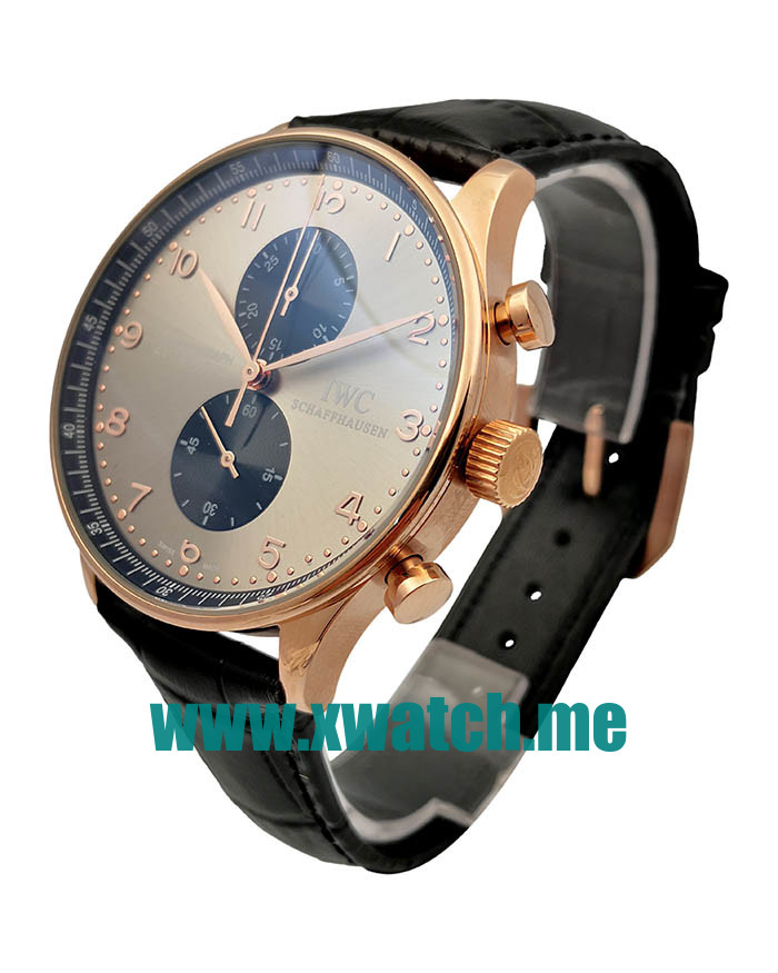 40MM Red Gold Replica IWC Portugieser IW371482 Grey Dials Watches UK