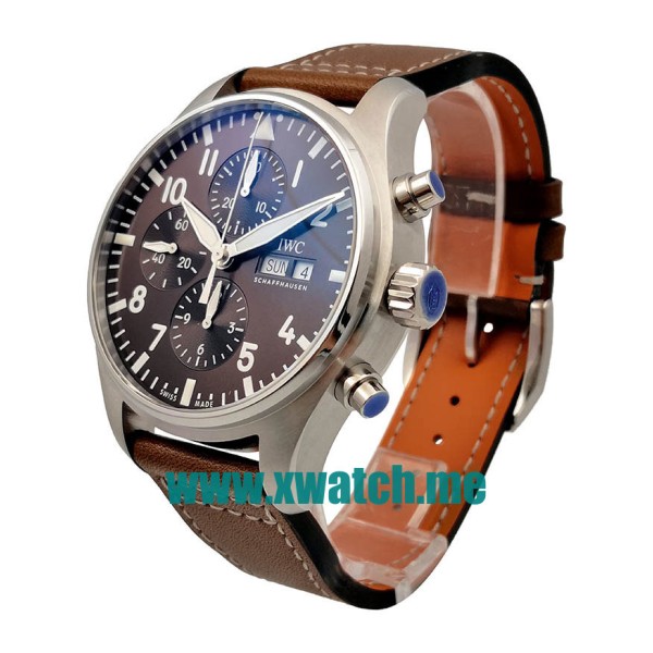 40.5MM Steel Replica IWC Pilots IW377714 Brown Dials Watches UK