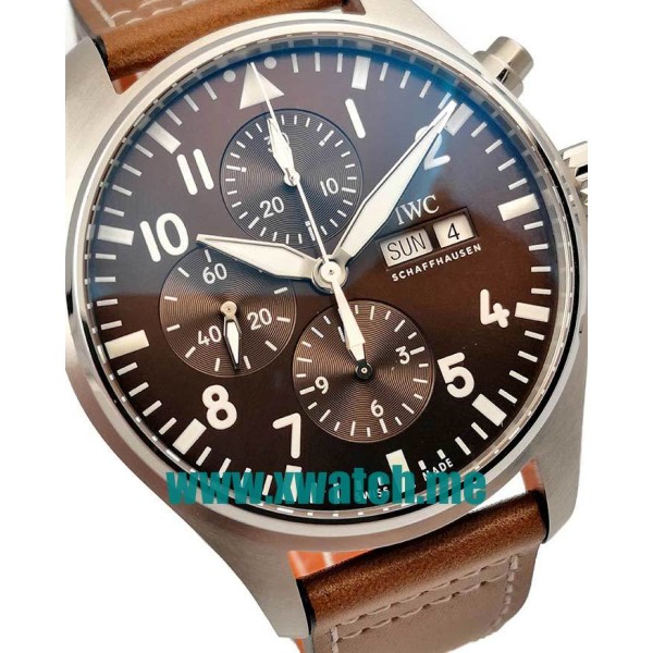 40.5MM Steel Replica IWC Pilots IW377714 Brown Dials Watches UK