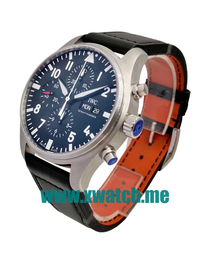41MM Steel Replica IWC Pilot's Black Dials Watches IW377709 UK
