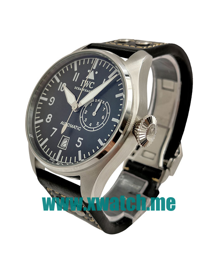 46MM Steel Replica IWC Pilots IW500201 Black Dials Watches UK