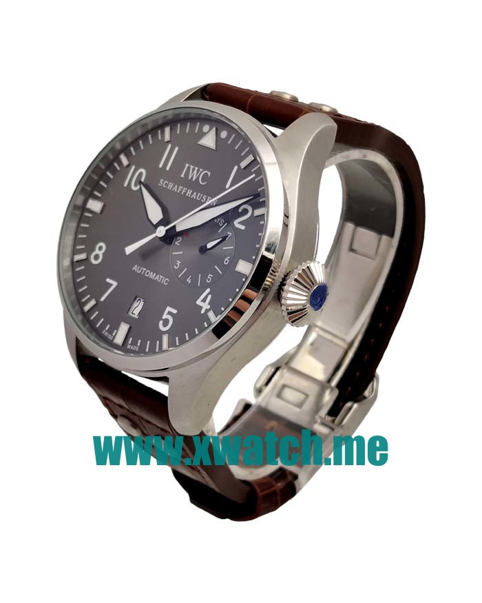 46MM Steel Replica IWC Pilots IW500201 Gray Dials Watches UK