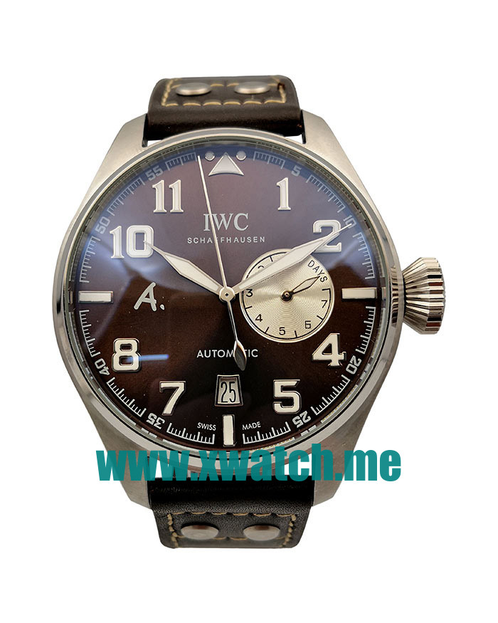 44.5MM Steel Replica IWC Pilots IW500422 Brown Dials Watches UK