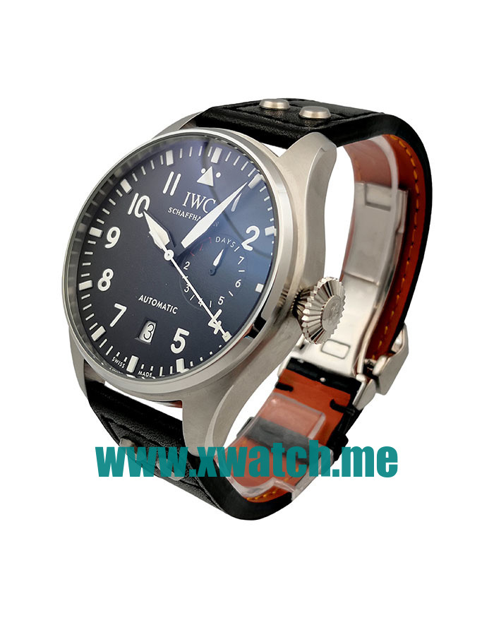 44.5MM Steel Replica IWC Pilots IW500401 Black Dials Watches UK