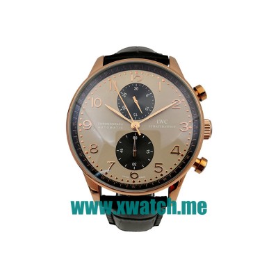 44MM Red Gold Replica IWC Portugieser IW371482 Grey Dials Watches UK