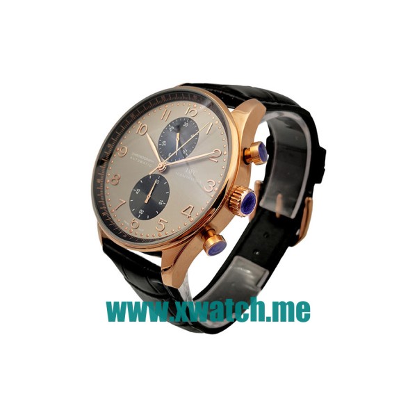 44MM Red Gold Replica IWC Portugieser IW371482 Grey Dials Watches UK