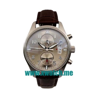 41MM Steel Replica IWC Pilots Spitfire IW387802 Grey Dials Watches UK