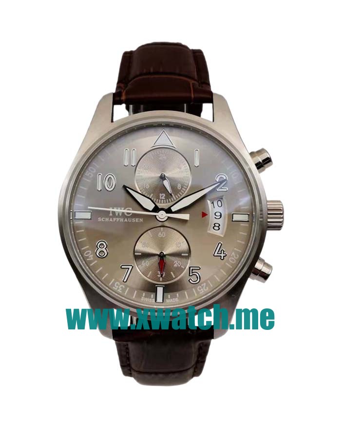 41MM Steel Replica IWC Pilots Spitfire IW387802 Grey Dials Watches UK