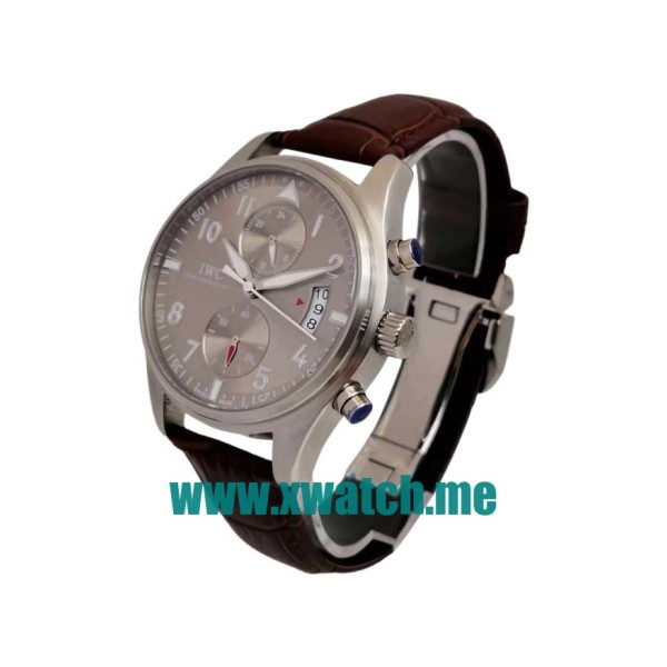 41MM Steel Replica IWC Pilots Spitfire IW387802 Grey Dials Watches UK