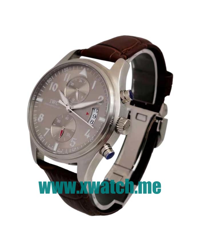 41MM Steel Replica IWC Pilots Spitfire IW387802 Grey Dials Watches UK