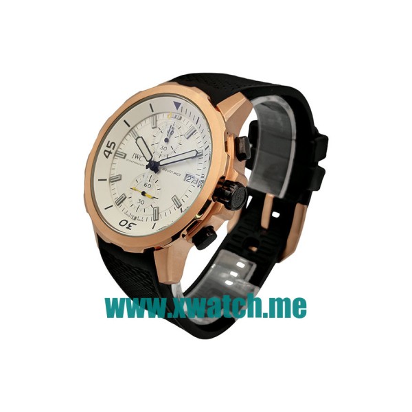 46MM Rose Gold Replica IWC Aquatimer IW329001 White Dials Watches UK