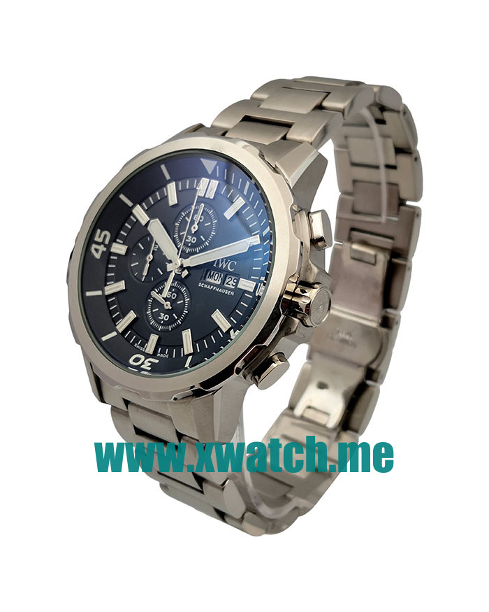 45.5MM Steel Replica IWC Aquatimer IW376801 Black Dials Watches UK