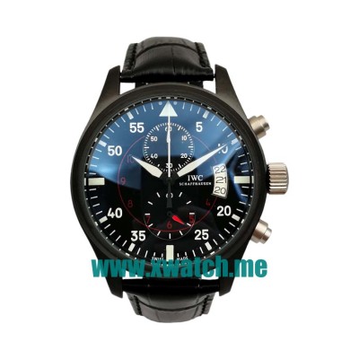 43MM Black Steel Replica IWC Pilots Spitfire IW387802 Black Dials Watches UK