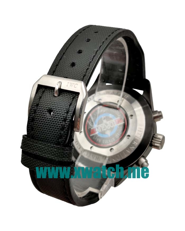45MM Black Ceramic Replica IWC Pilots Spitfire Double Chronograph IW378901 Black Dials Watches UK