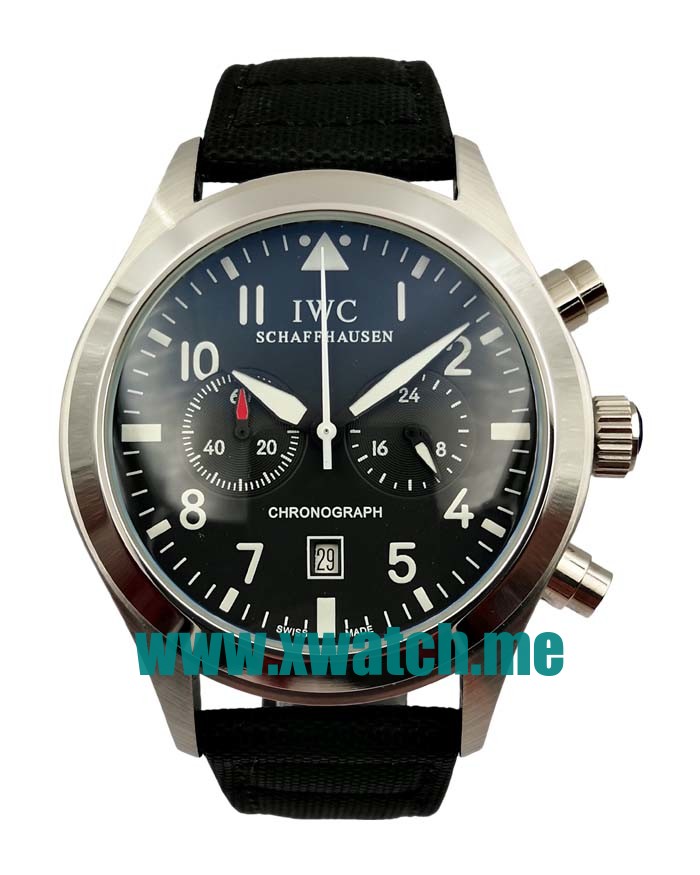 45MM Steel Replica IWC Pilots 54284 Black Dials Watches UK