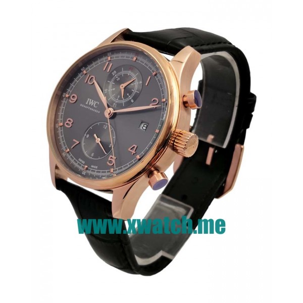 42MM Rose Gold Replica IWC Portugieser IW390505 Black Dials Watches UK