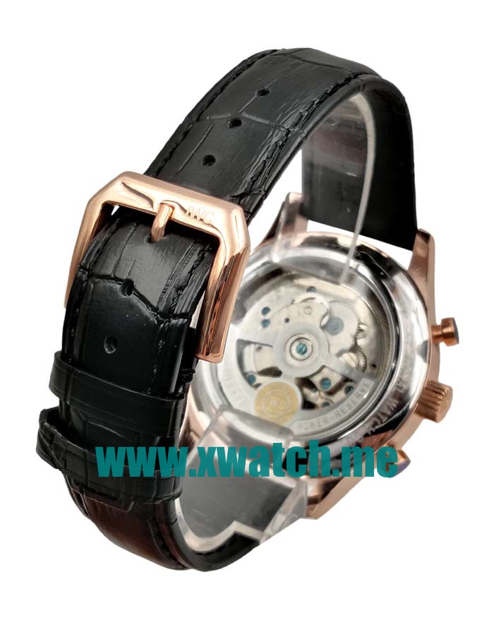 42MM Rose Gold Replica IWC Portugieser IW390505 Black Dials Watches UK