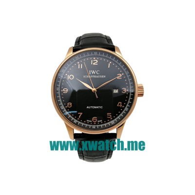 41.5MM Rose Gold Replica IWC Portofino 70654 Black Dials Watches UK