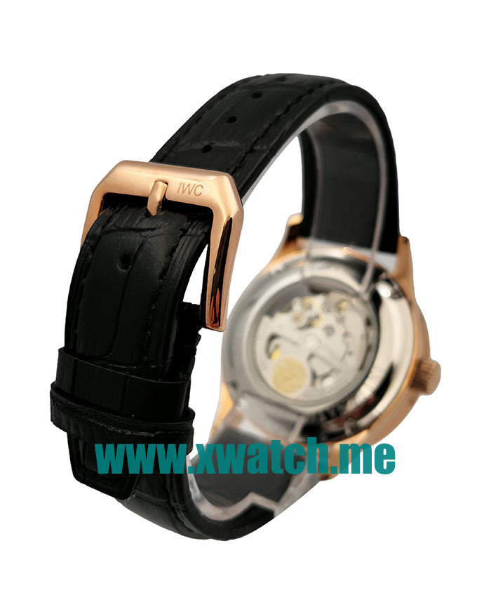41.5MM Rose Gold Replica IWC Portofino 70654 Black Dials Watches UK