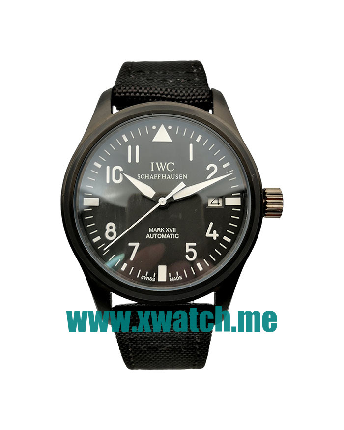 40MM Black Steel Replica IWC Pilots IW327001 Black Dials Watches UK