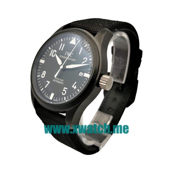 40MM Black Steel Replica IWC Pilots IW327001 Black Dials Watches UK