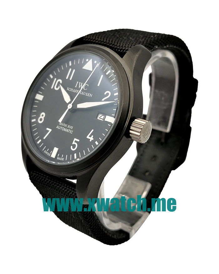 40MM Black Steel Replica IWC Pilots IW327001 Black Dials Watches UK