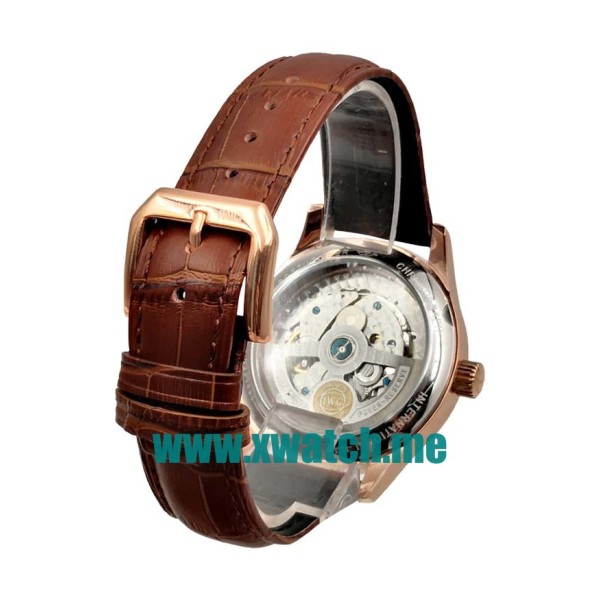 42.3MM Rose Gold Replica IWC Portugieser IW500113 White Dials Watches UK