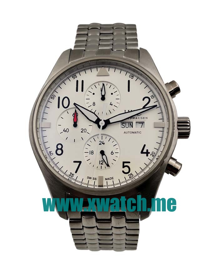 41MM Steel Replica IWC Pilots Spitfire Chronograph IW371705 White Dials Watches UK