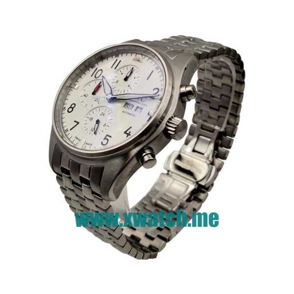 41MM Steel Replica IWC Pilots Spitfire Chronograph IW371705 White Dials Watches UK