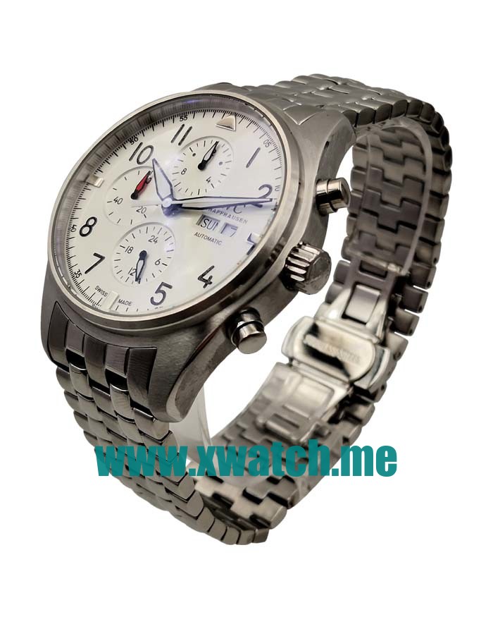 41MM Steel Replica IWC Pilots Spitfire Chronograph IW371705 White Dials Watches UK