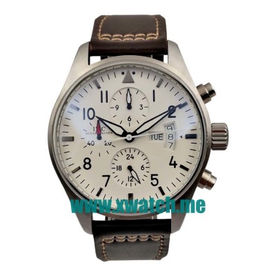 42MM Steel Replica IWC Pilots IW377701 White Dials Watches UK