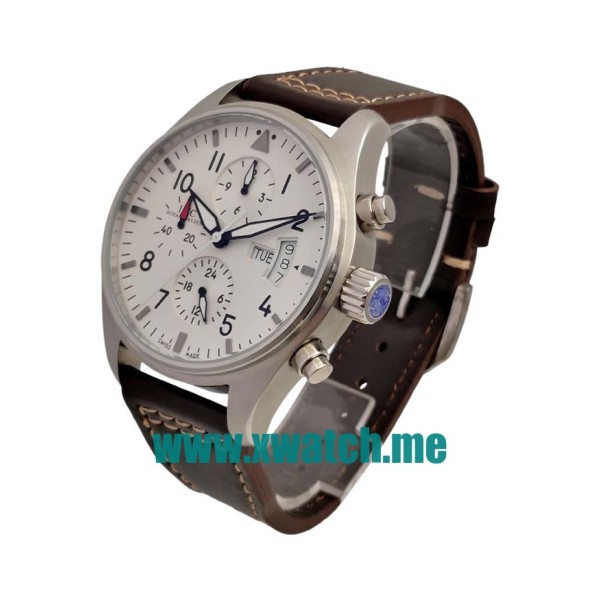 42MM Steel Replica IWC Pilots IW377701 White Dials Watches UK
