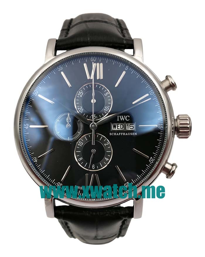 44MM Steel Replica IWC Portofino IW391008 Black Dials Watches UK