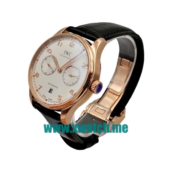 42.3MM Rose Gold Replica IWC Portugieser IW500701 Silver Dials Watches UK