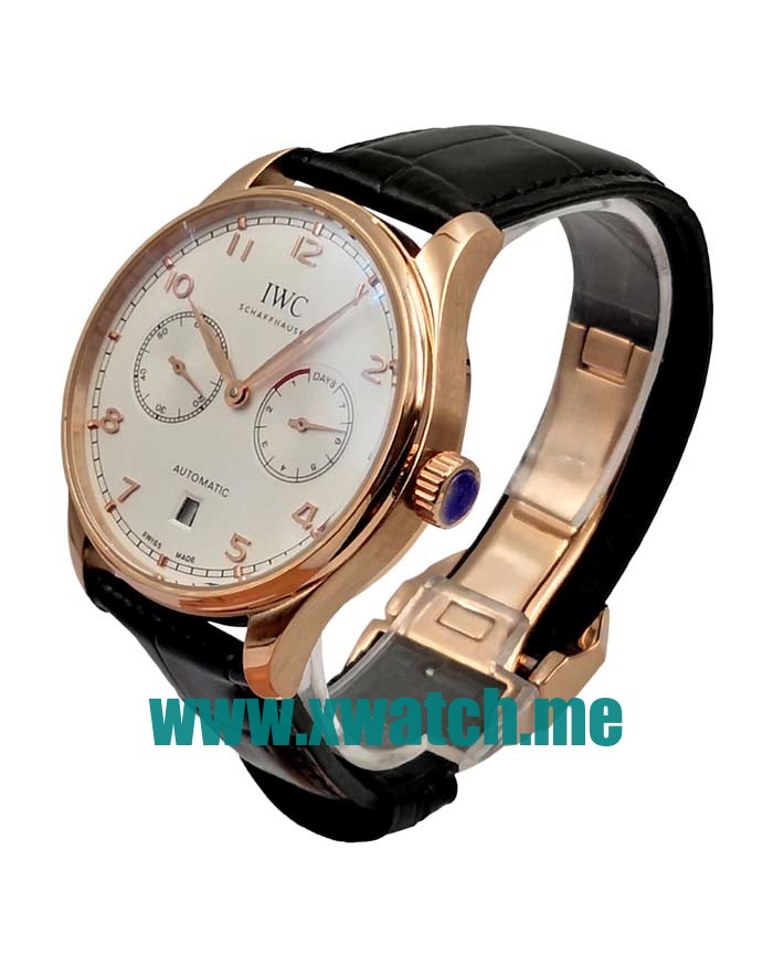 42.3MM Rose Gold Replica IWC Portugieser IW500701 Silver Dials Watches UK