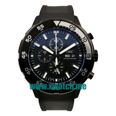 45MM Black Steel Replica IWC Aquatimer IW376705 Black Dials Watches UK