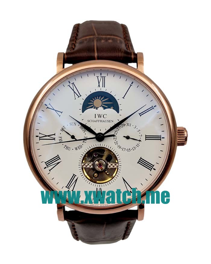 46MM Rose Gold Replica IWC Portofino 171739 White Dials Watches UK