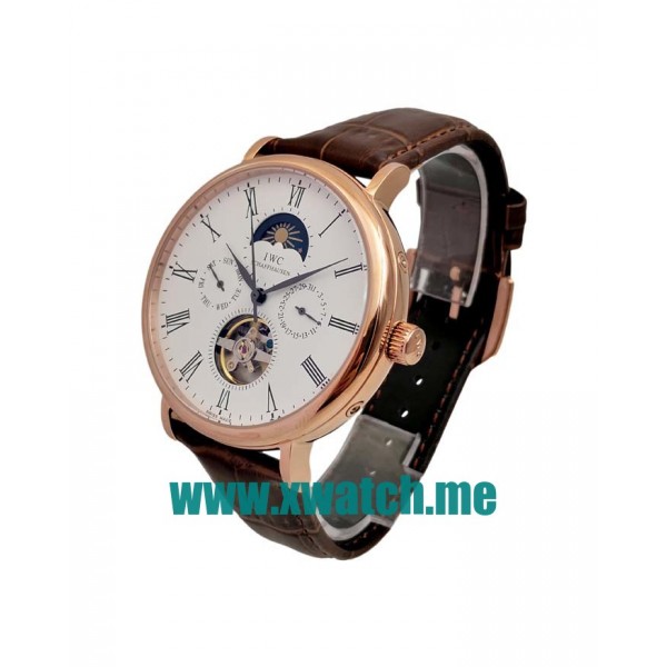 46MM Rose Gold Replica IWC Portofino 171739 White Dials Watches UK