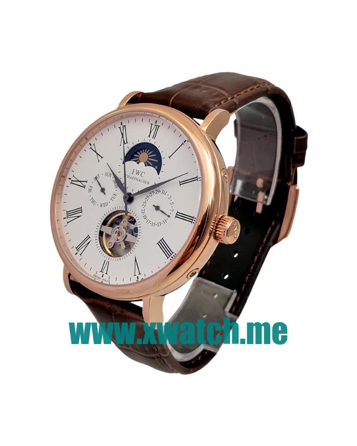 46MM Rose Gold Replica IWC Portofino 171739 White Dials Watches UK