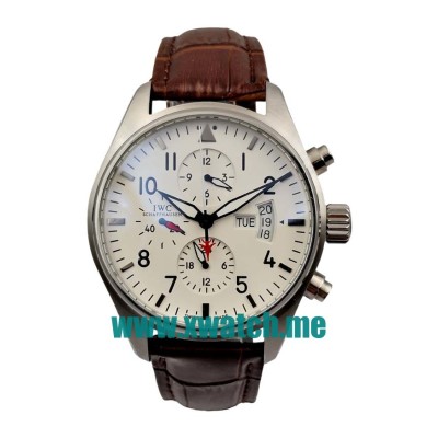 43MM Steel Replica IWC Pilots IW377701 White Dials Watches UK