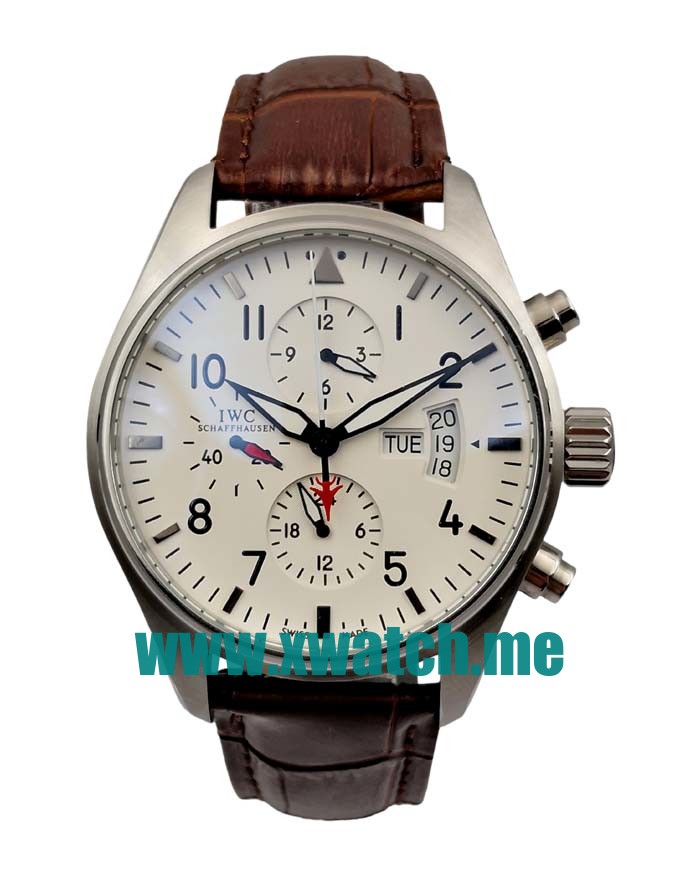 43MM Steel Replica IWC Pilots IW377701 White Dials Watches UK