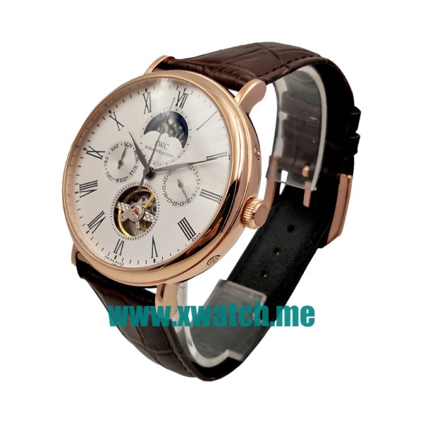 46MM Rose Gold Replica IWC Portofino 171290 White Dials Watches UK